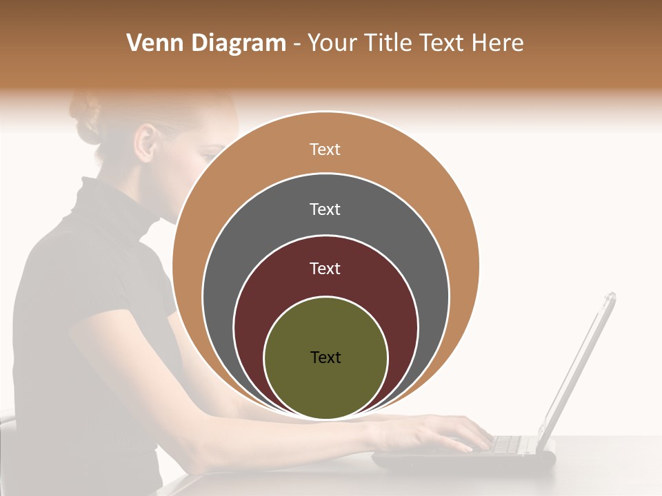 Happy Business Lady Girl PowerPoint Template