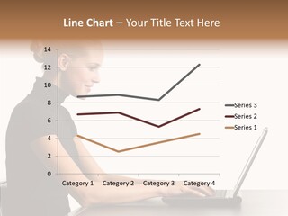 Happy Business Lady Girl PowerPoint Template