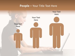 Happy Business Lady Girl PowerPoint Template
