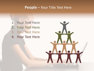Happy Business Lady Girl PowerPoint Template