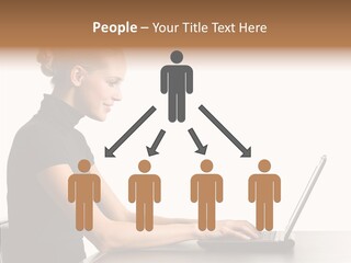 Happy Business Lady Girl PowerPoint Template
