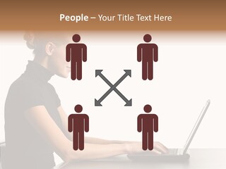 Happy Business Lady Girl PowerPoint Template