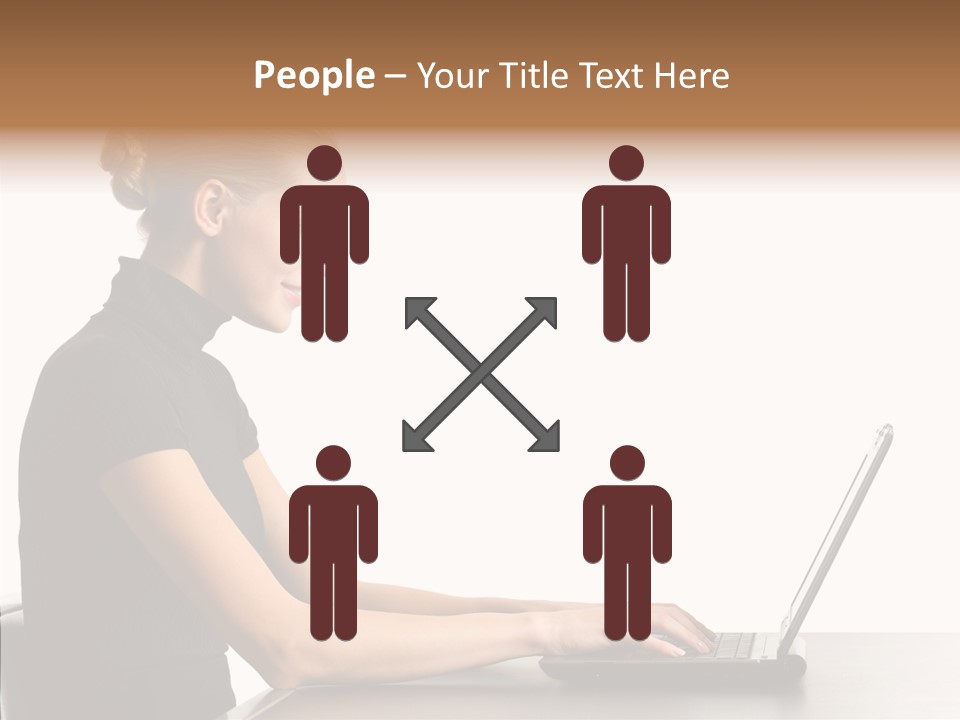 Happy Business Lady Girl PowerPoint Template