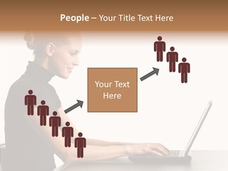 Happy Business Lady Girl PowerPoint Template