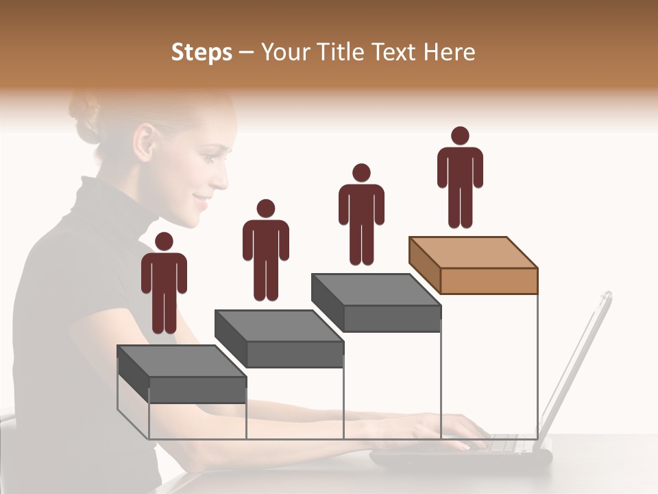 Happy Business Lady Girl PowerPoint Template