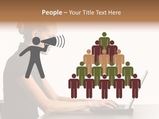 Happy Business Lady Girl PowerPoint Template
