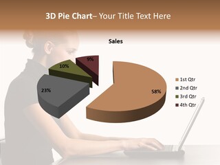 Happy Business Lady Girl PowerPoint Template
