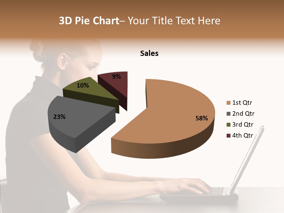 Happy Business Lady Girl PowerPoint Template