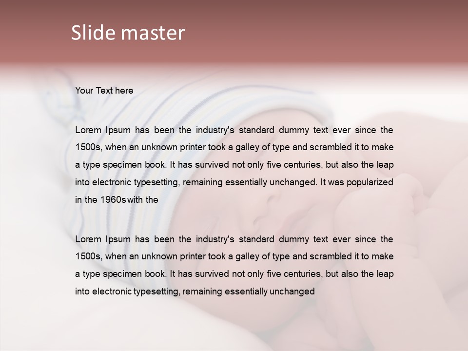 Blue Caucasian Care PowerPoint Template