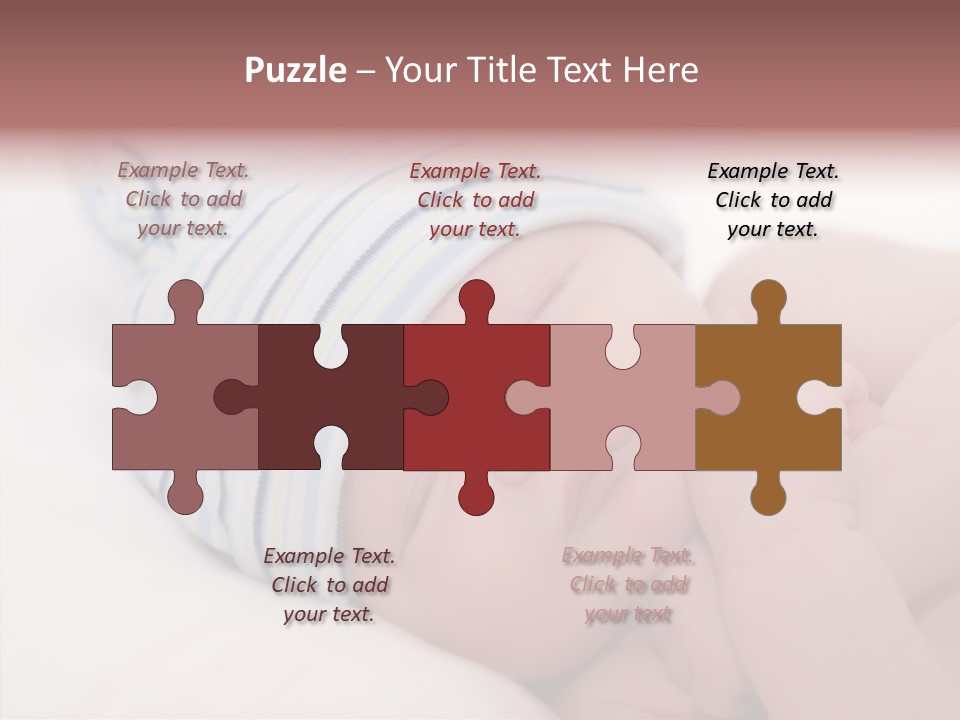 Blue Caucasian Care PowerPoint Template