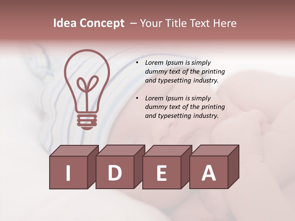 Blue Caucasian Care PowerPoint Template