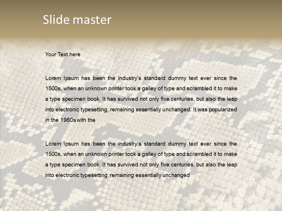 Abstract Pricey Reptile PowerPoint Template