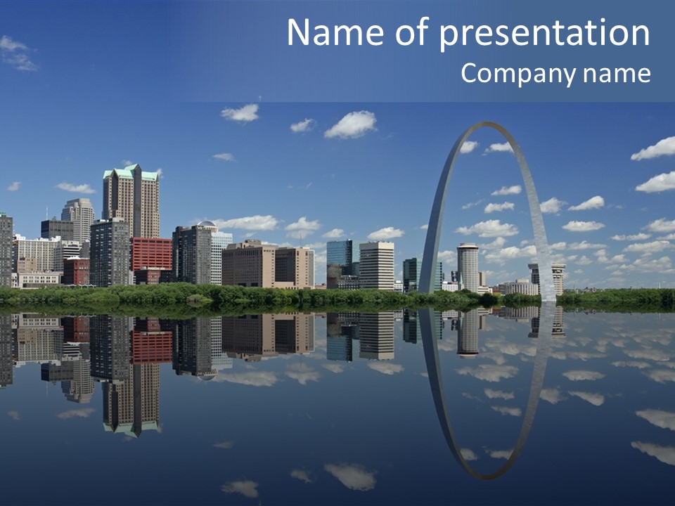 Reflection Commercial District PowerPoint Template