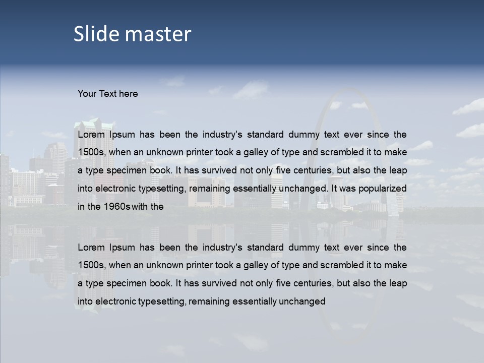 Reflection Commercial District PowerPoint Template