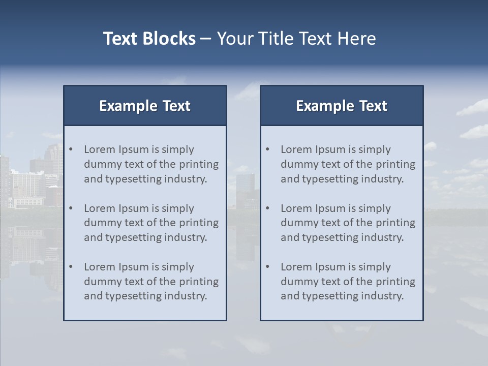 Reflection Commercial District PowerPoint Template