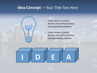 Reflection Commercial District PowerPoint Template