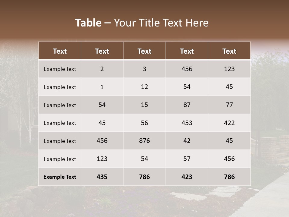 Stone Garden Brick PowerPoint Template