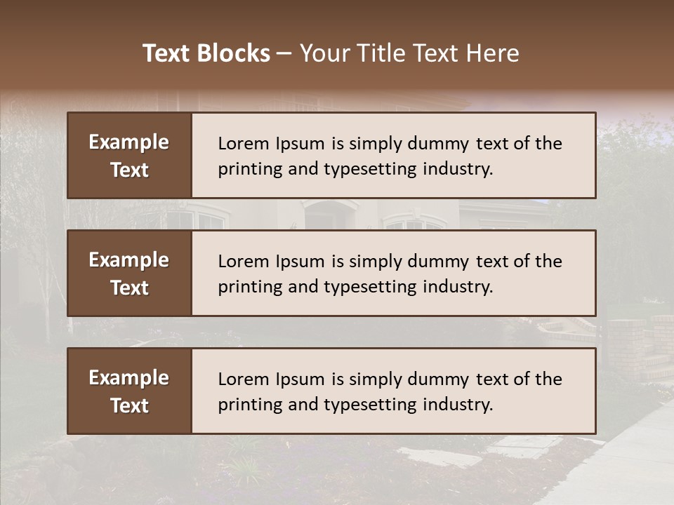 Stone Garden Brick PowerPoint Template