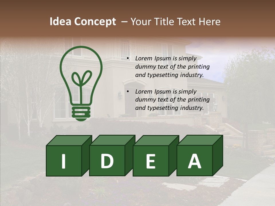 Stone Garden Brick PowerPoint Template