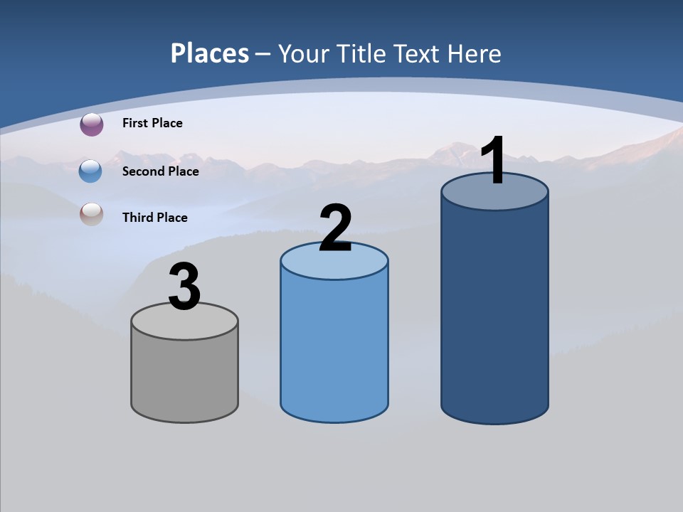 Serenity Horizontal Glacier PowerPoint Template