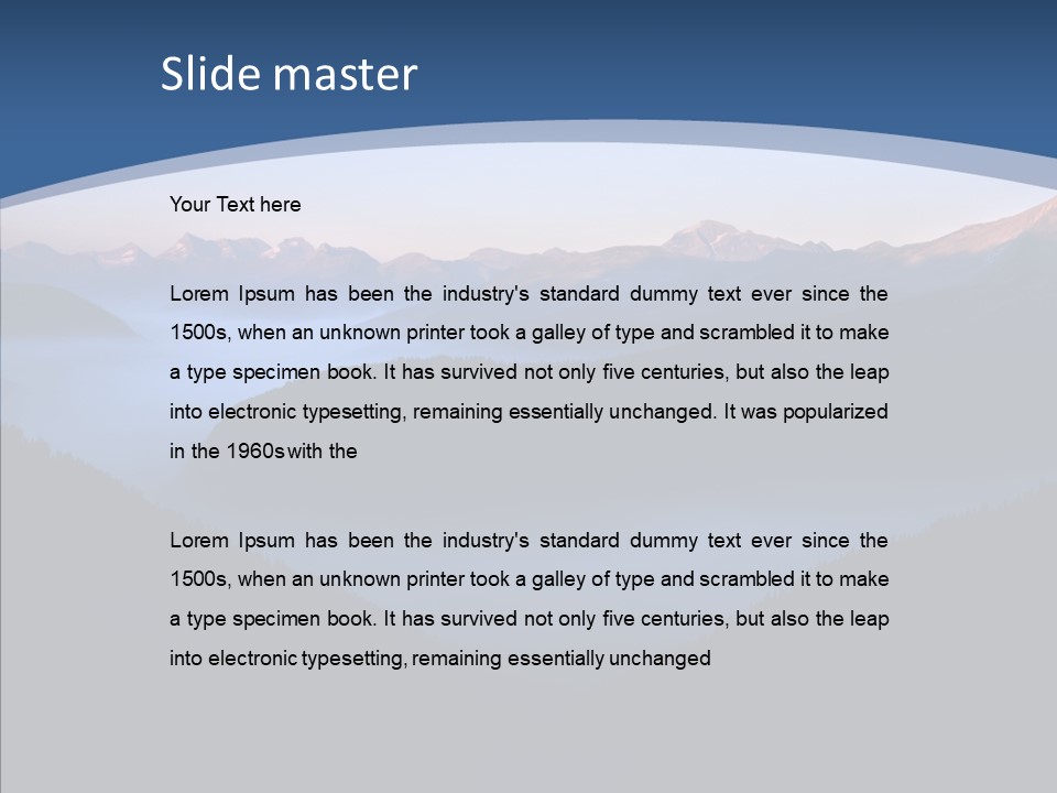 Serenity Horizontal Glacier PowerPoint Template