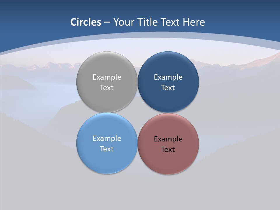 Serenity Horizontal Glacier PowerPoint Template