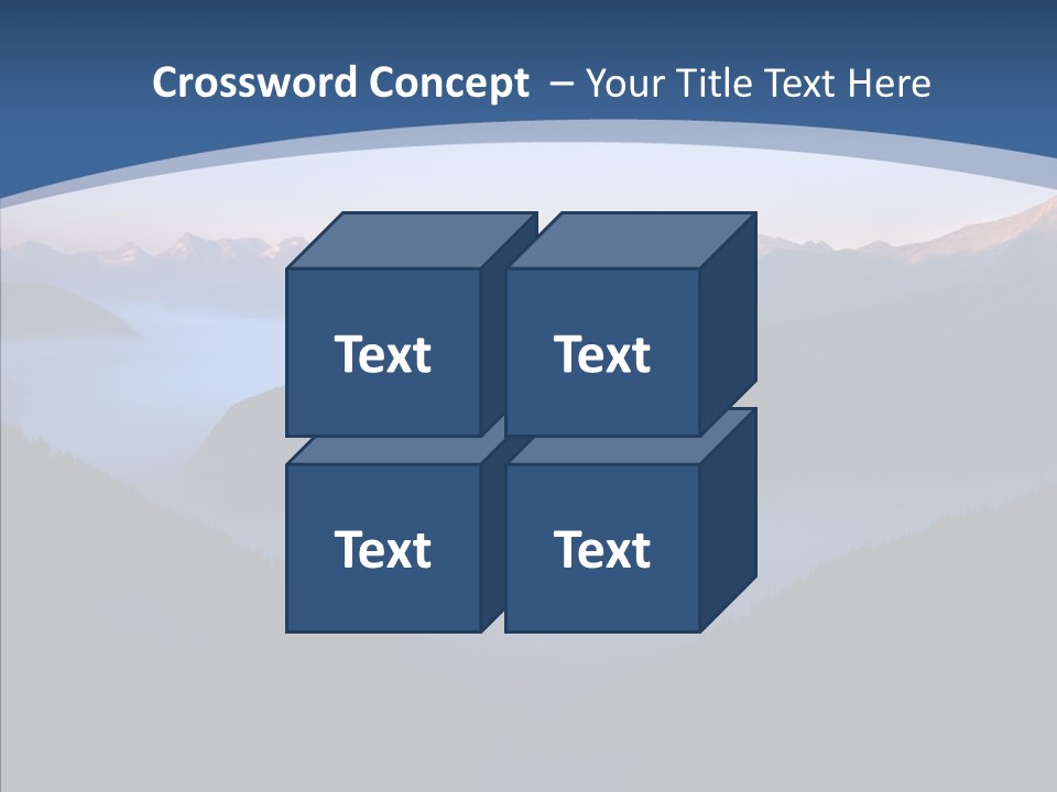 Serenity Horizontal Glacier PowerPoint Template