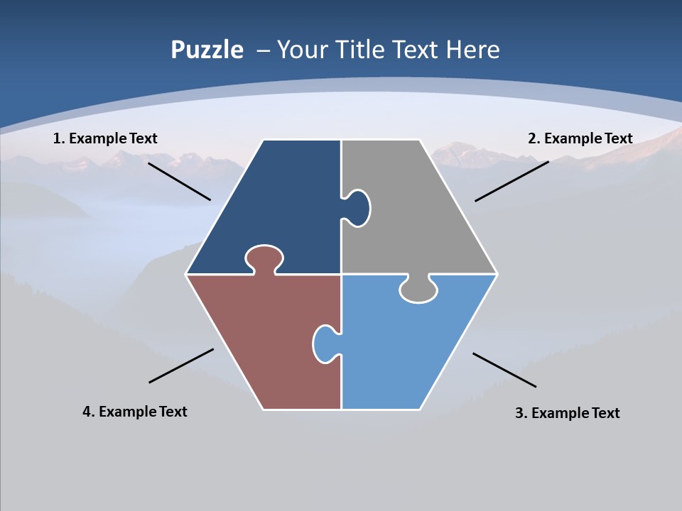 Serenity Horizontal Glacier PowerPoint Template