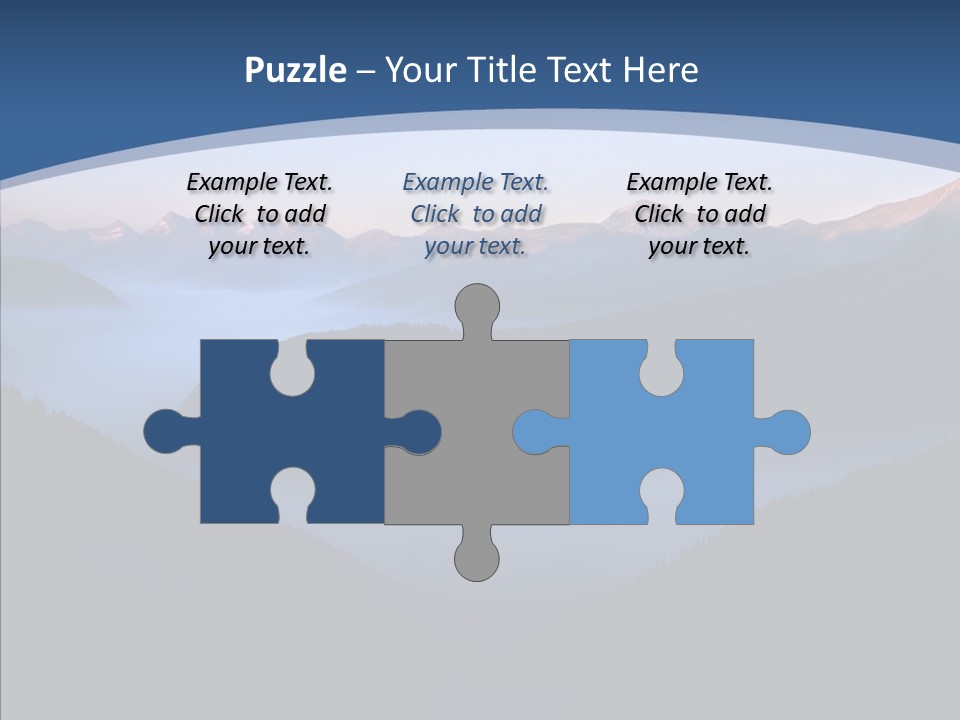 Serenity Horizontal Glacier PowerPoint Template