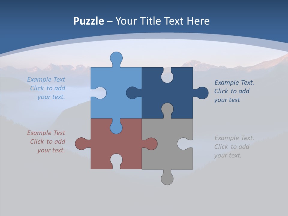 Serenity Horizontal Glacier PowerPoint Template