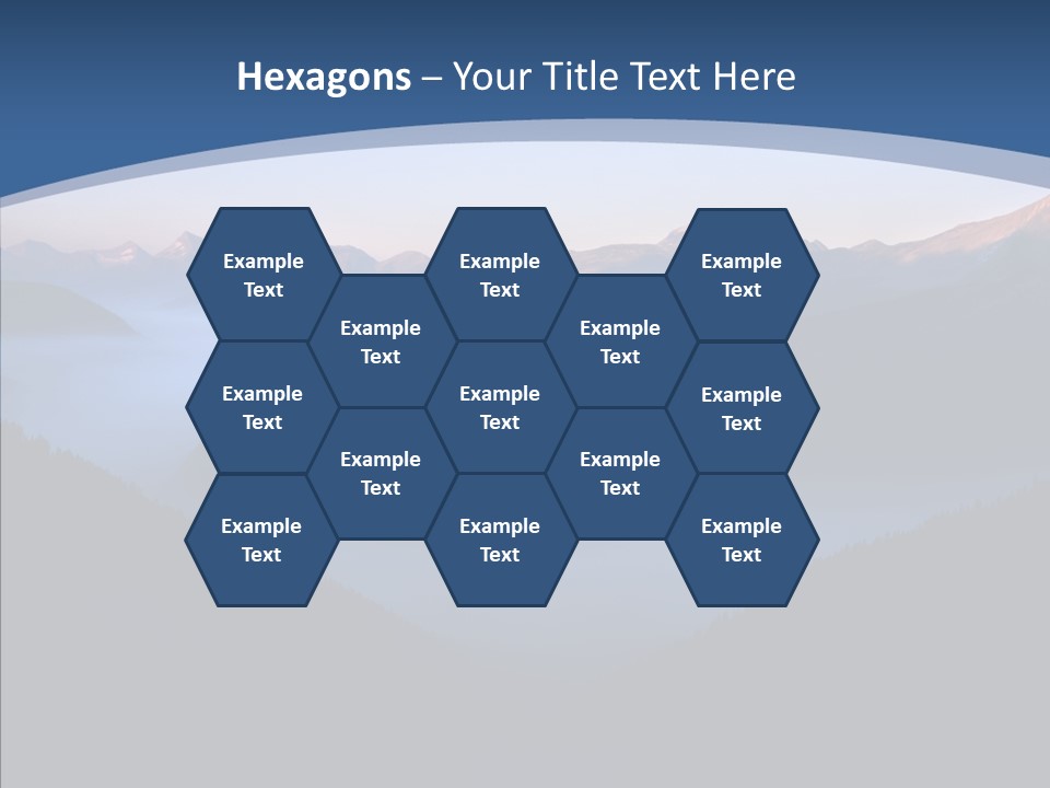 Serenity Horizontal Glacier PowerPoint Template