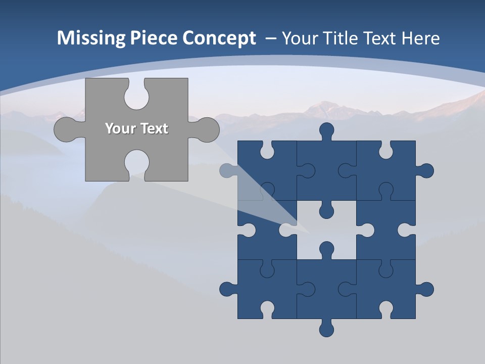 Serenity Horizontal Glacier PowerPoint Template