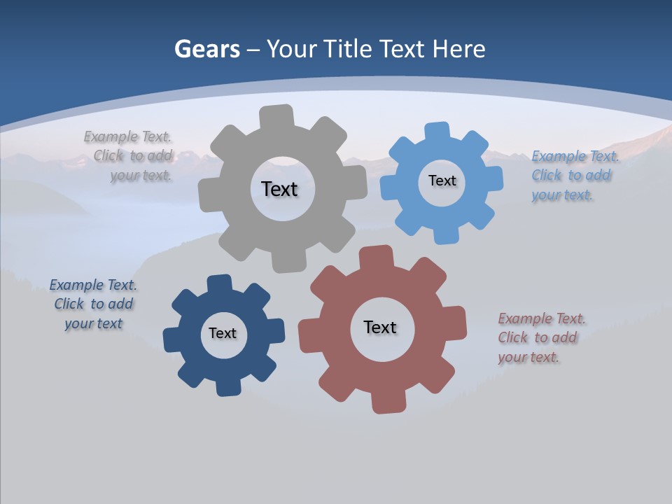 Serenity Horizontal Glacier PowerPoint Template