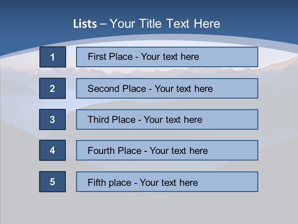 Serenity Horizontal Glacier PowerPoint Template
