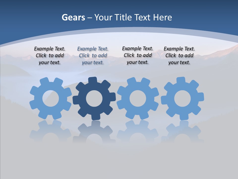 Serenity Horizontal Glacier PowerPoint Template