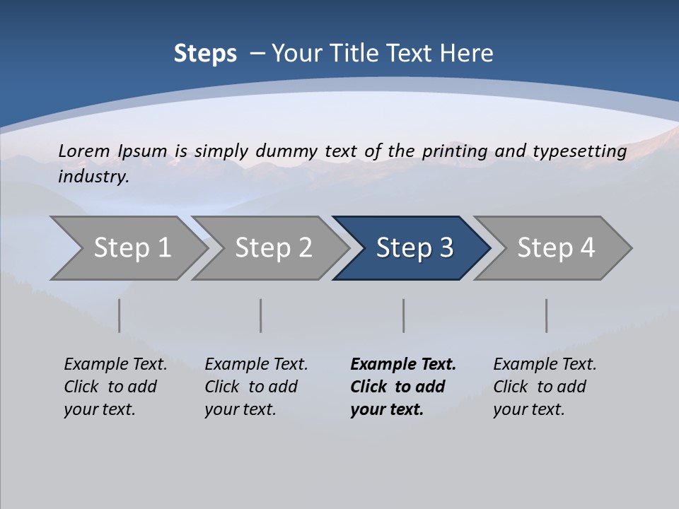 Serenity Horizontal Glacier PowerPoint Template