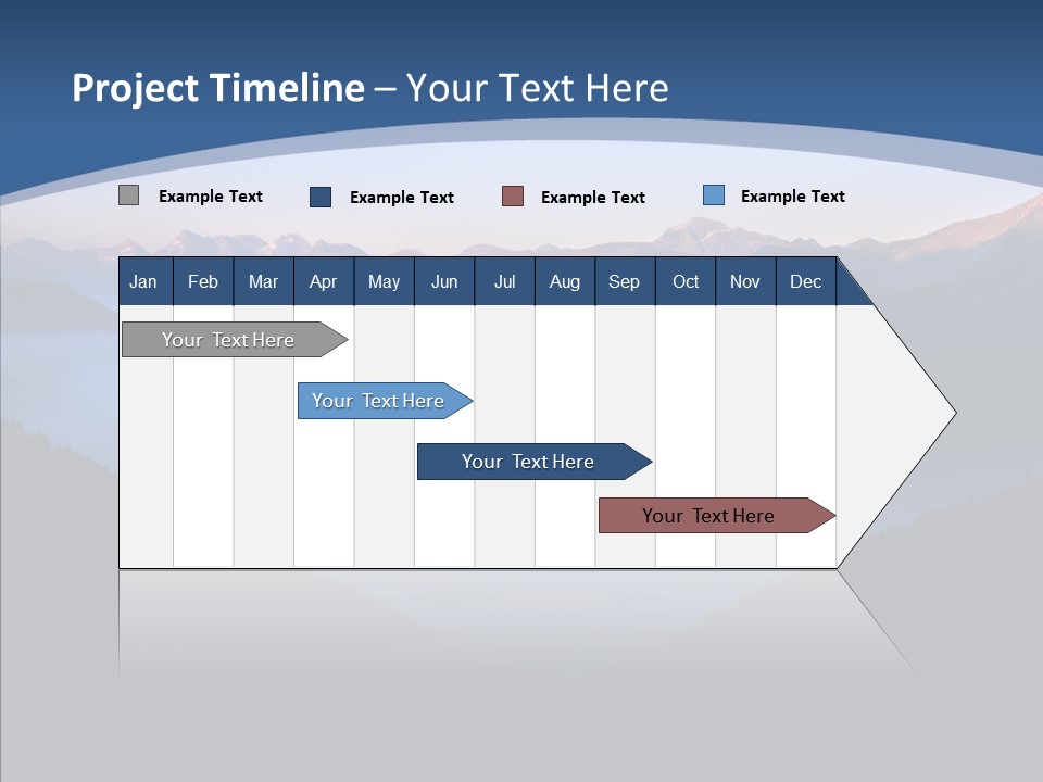 Serenity Horizontal Glacier PowerPoint Template