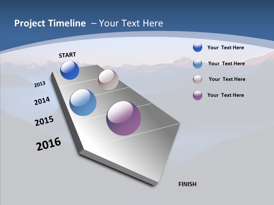Serenity Horizontal Glacier PowerPoint Template