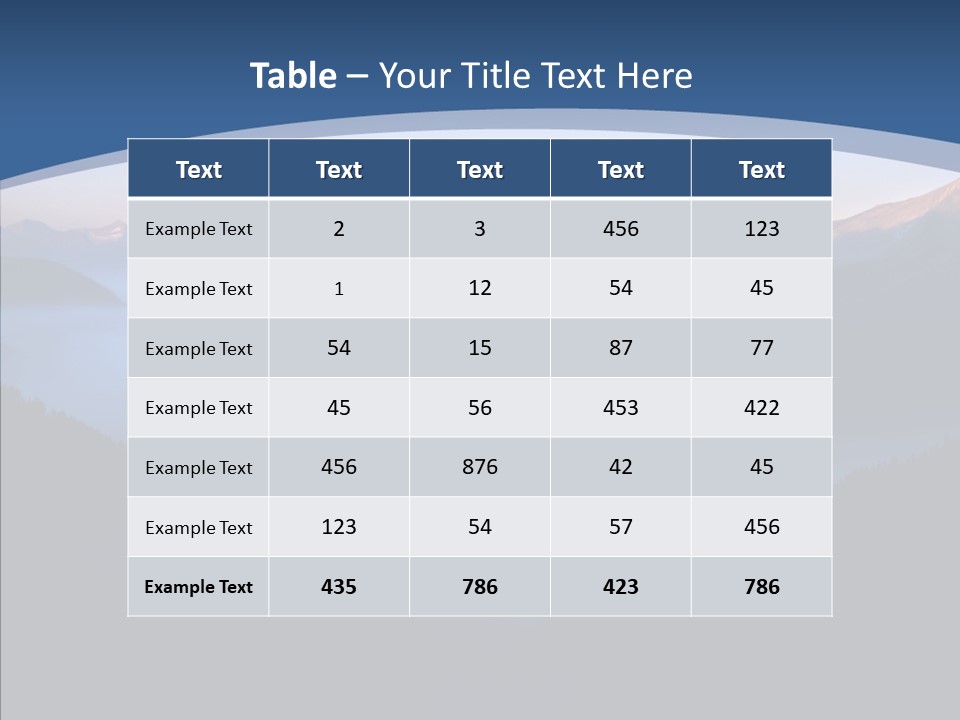 Serenity Horizontal Glacier PowerPoint Template