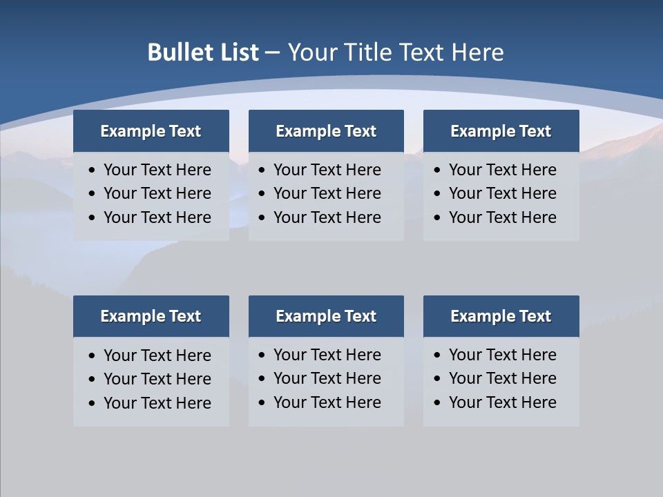 Serenity Horizontal Glacier PowerPoint Template