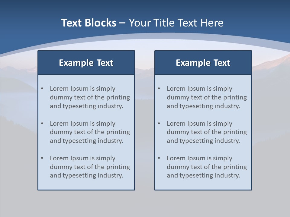 Serenity Horizontal Glacier PowerPoint Template