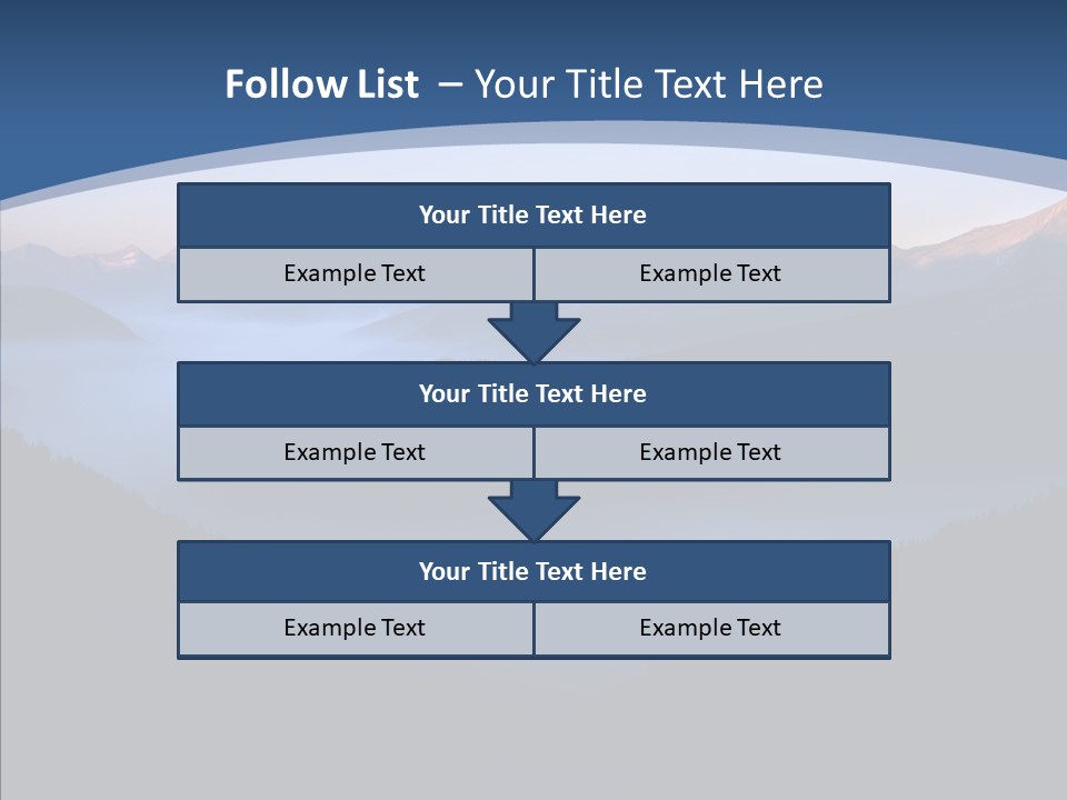 Serenity Horizontal Glacier PowerPoint Template