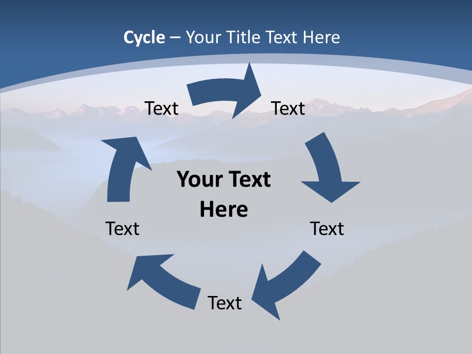 Serenity Horizontal Glacier PowerPoint Template