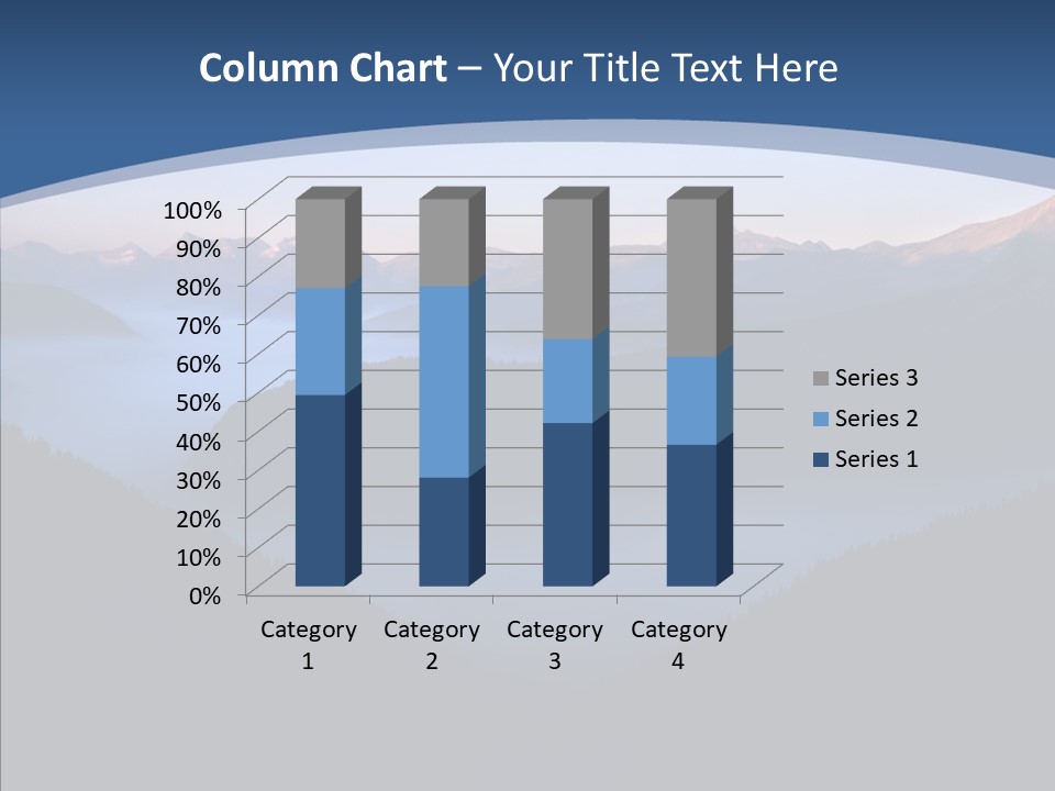 Serenity Horizontal Glacier PowerPoint Template
