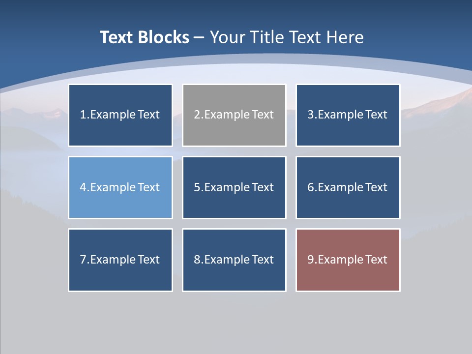 Serenity Horizontal Glacier PowerPoint Template