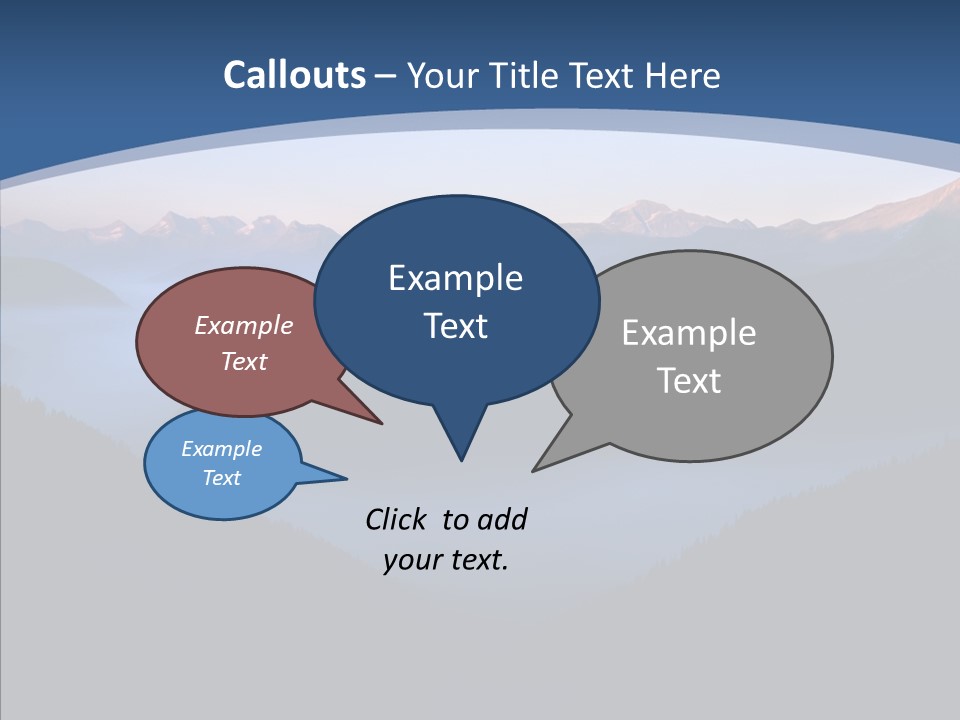 Serenity Horizontal Glacier PowerPoint Template