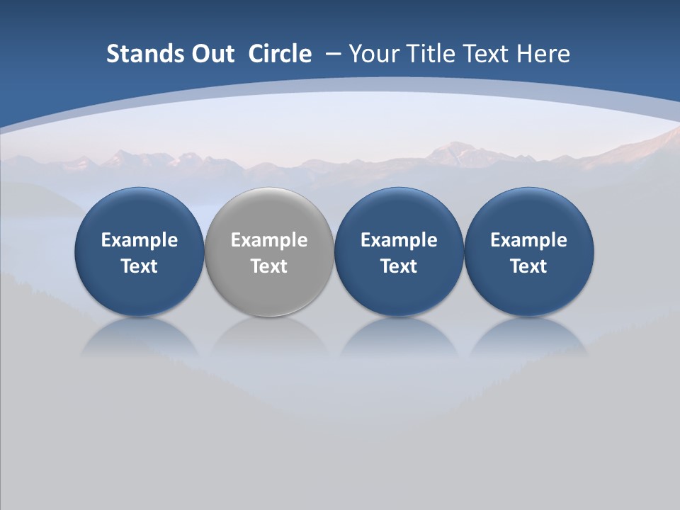 Serenity Horizontal Glacier PowerPoint Template