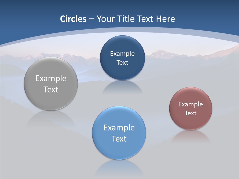 Serenity Horizontal Glacier PowerPoint Template