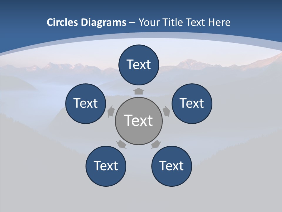 Serenity Horizontal Glacier PowerPoint Template