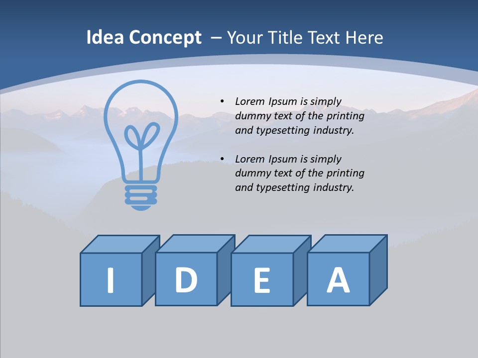 Serenity Horizontal Glacier PowerPoint Template